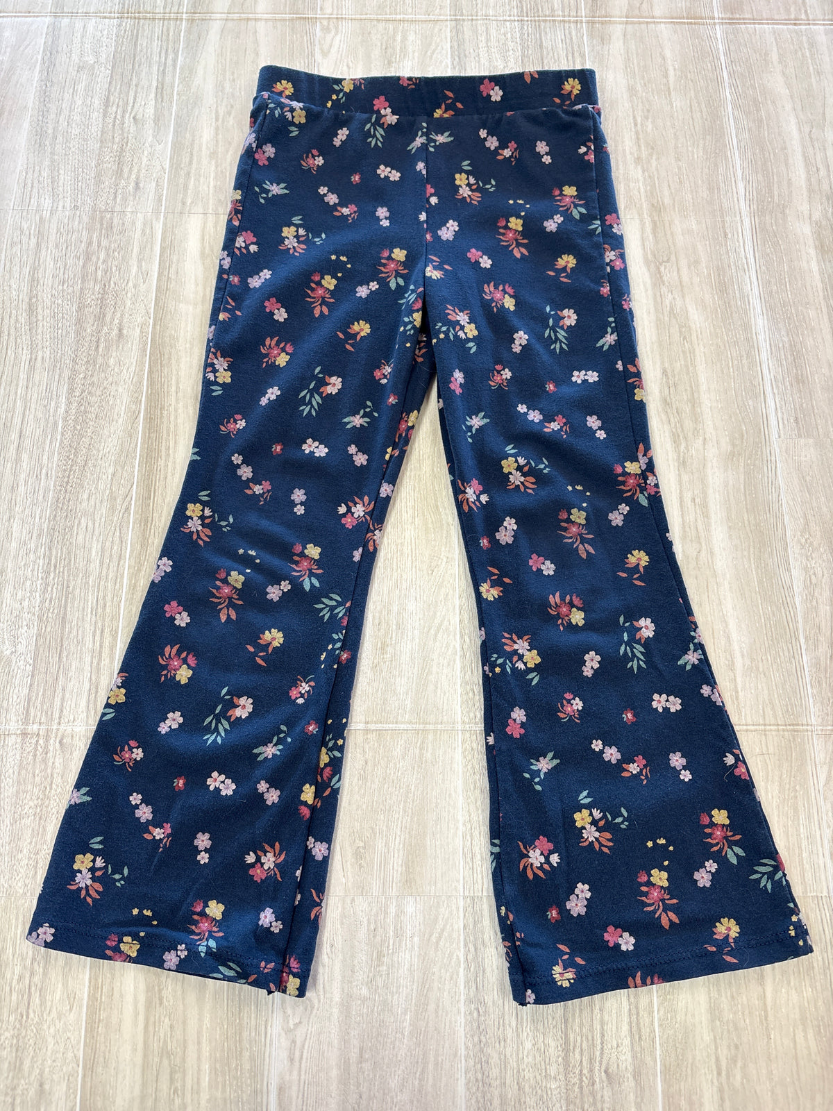 4T Navy Floral Flare Legging