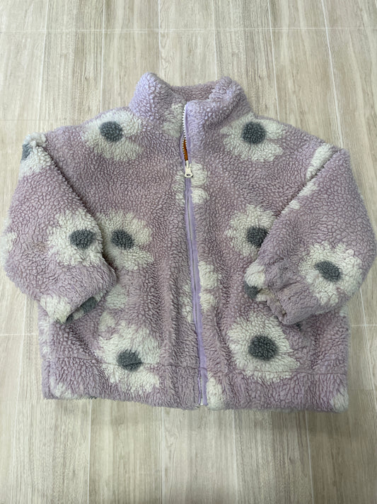 4/5 Zara Lavander Teddy Floral Zip Up