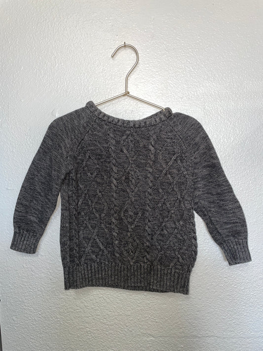 2T Grey Cable Knit Sweater