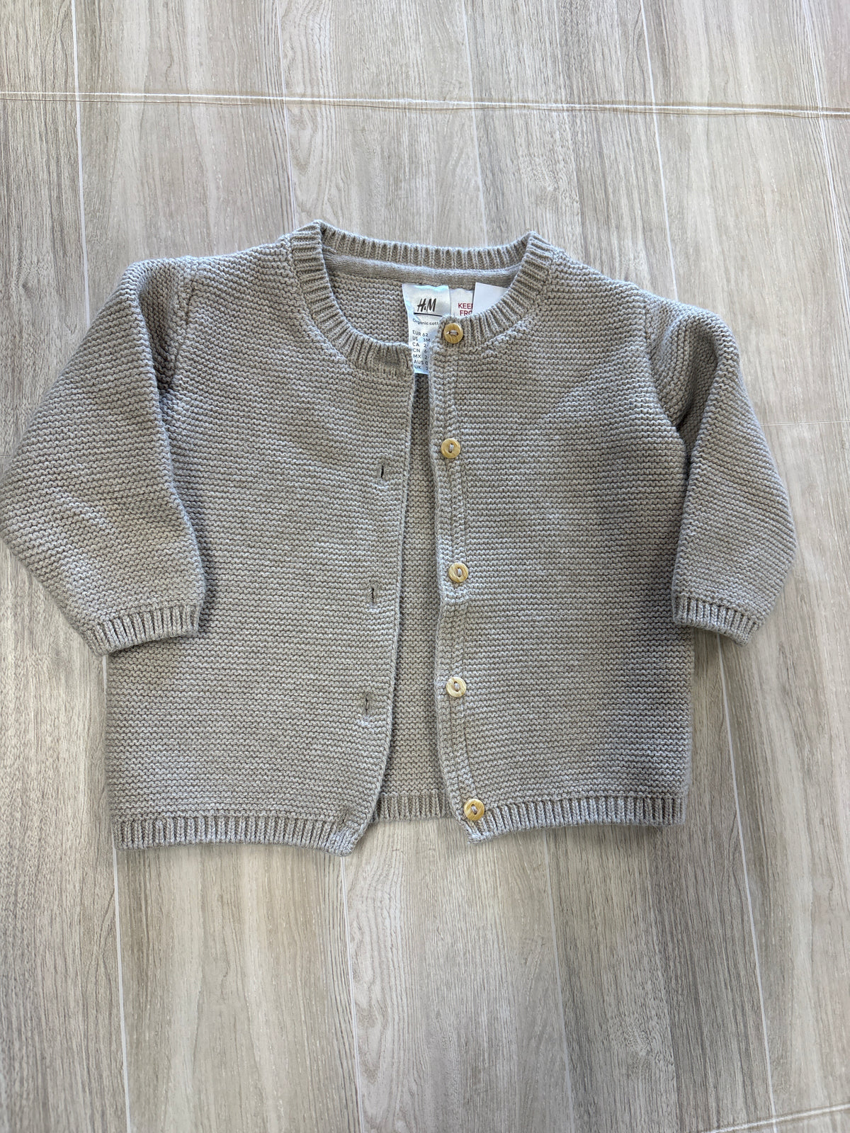 3m Tan Knit Button Cardigan