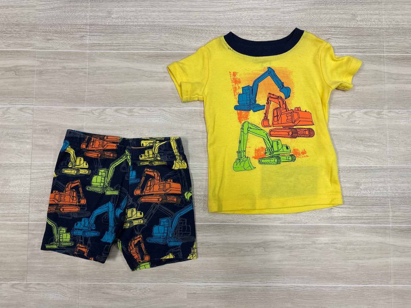 0-3m Tractor Shortie 2 Piece Pajama Set