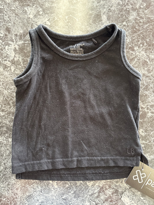 6-12m Little Bipsy Black Tank