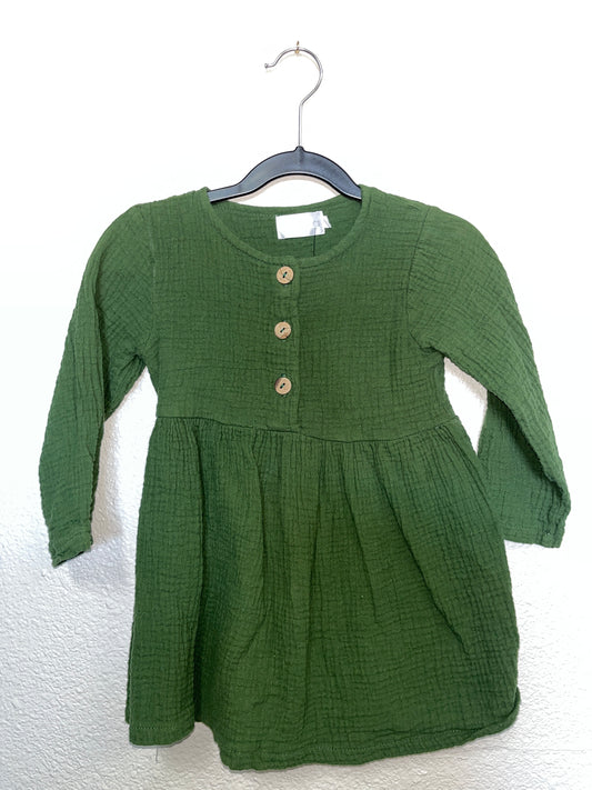 4T Emerald Green Gauze Dress