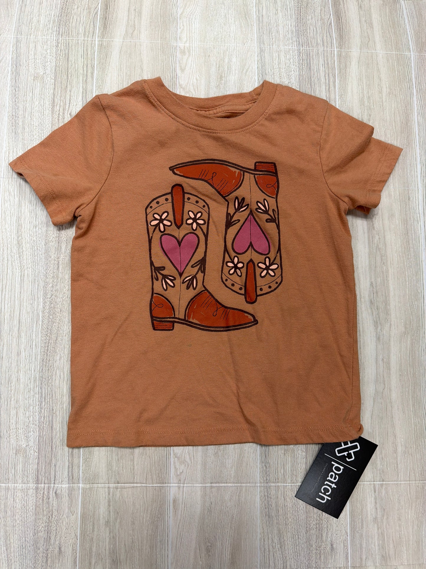 4T Rust Cowboy Boot Tee - Blemish