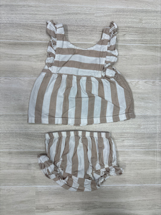 3m Beige/White Striped 2 Piece Set