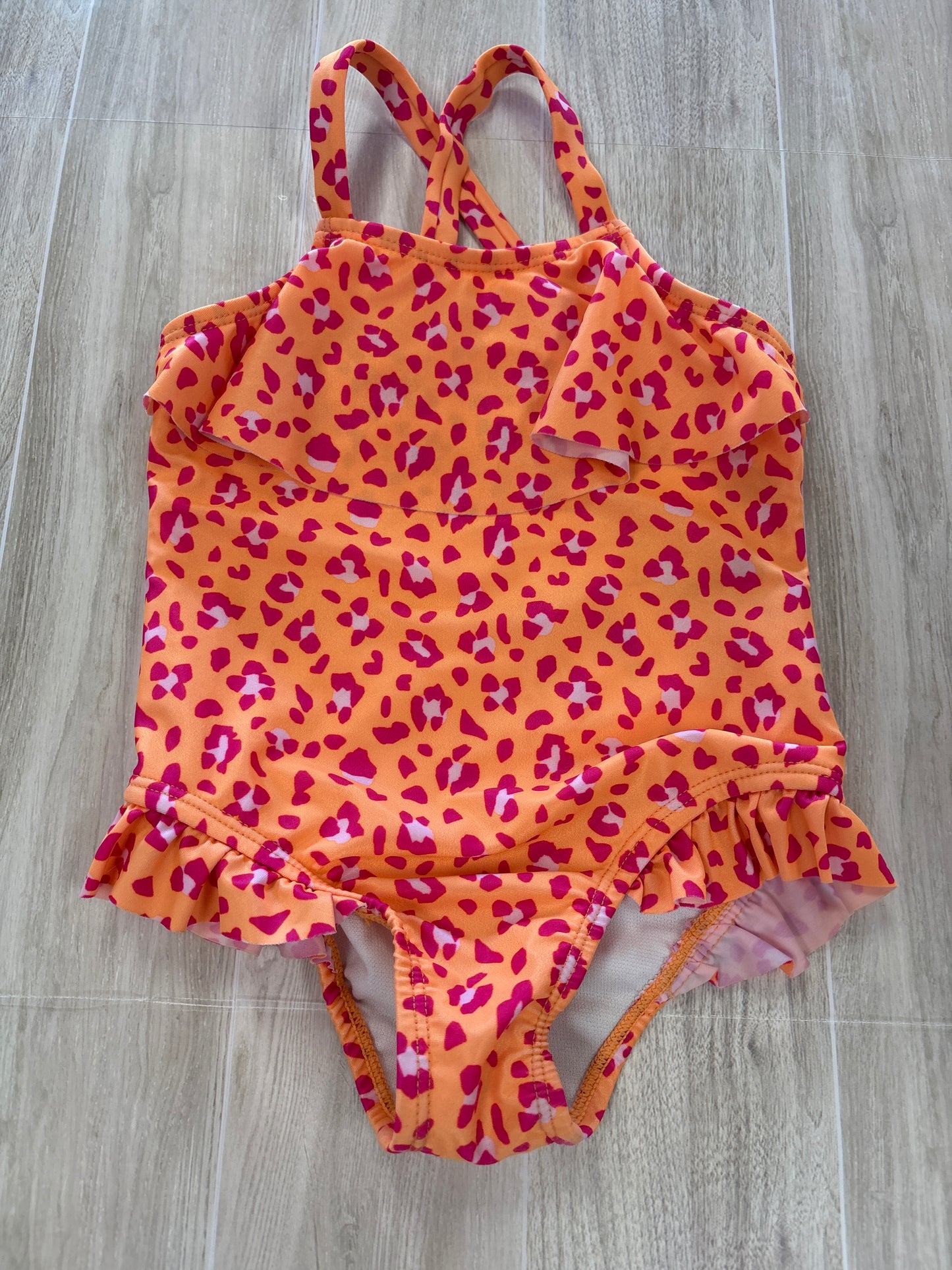 2T Neon Leopard One Piece Swimsuit