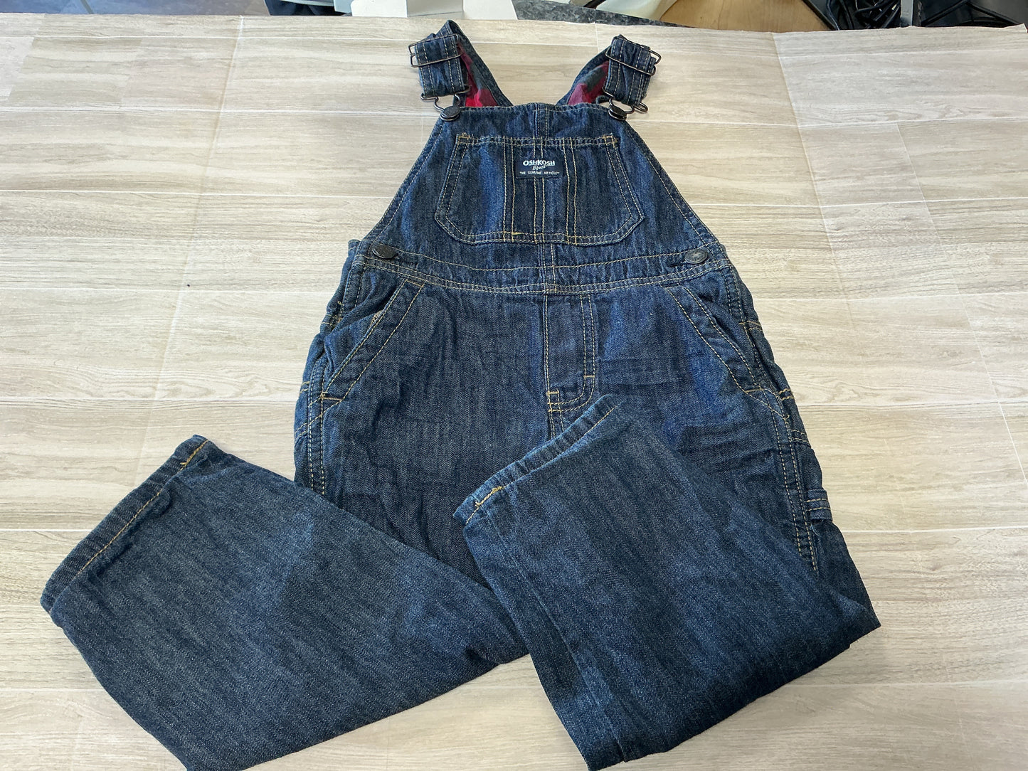 3T OshKosh Flannel Lined Soft Overalls