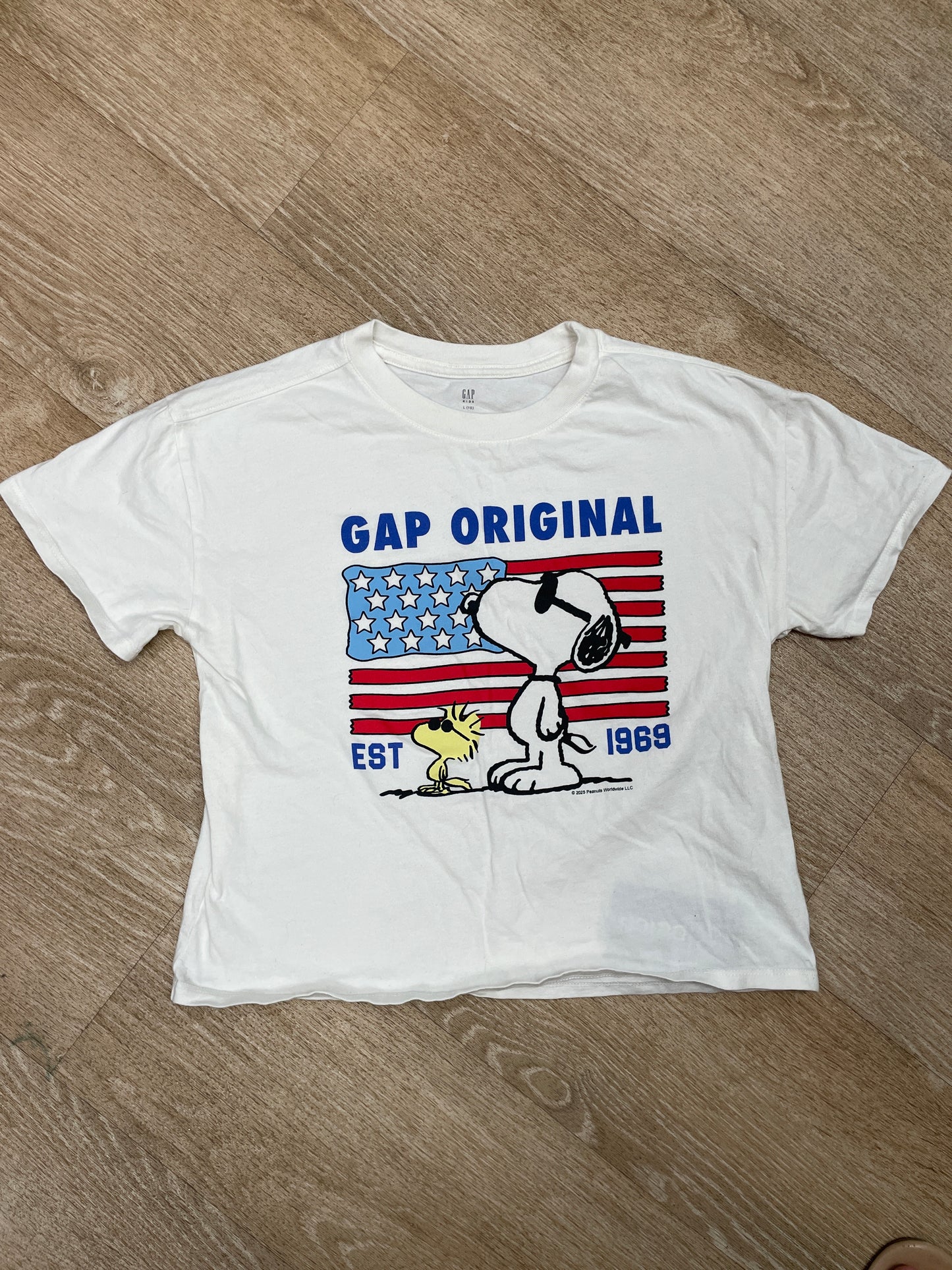 10/12 Gap American Flag Snoopy Shirt