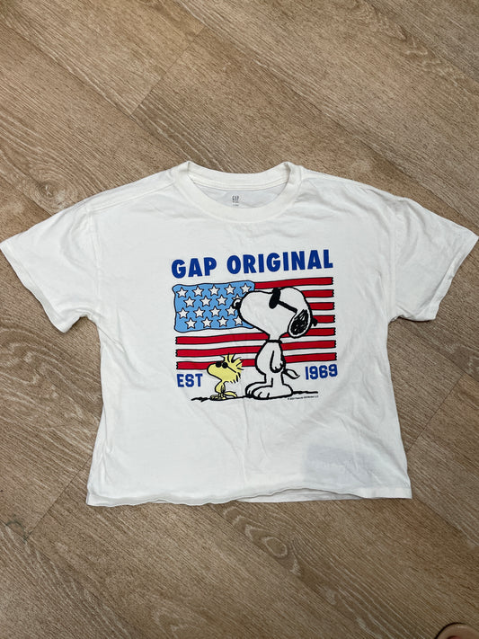 10/12 Gap American Flag Snoopy Shirt