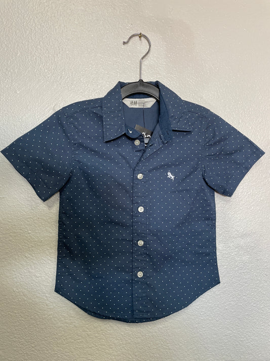 2T Tiny Dot Button Up