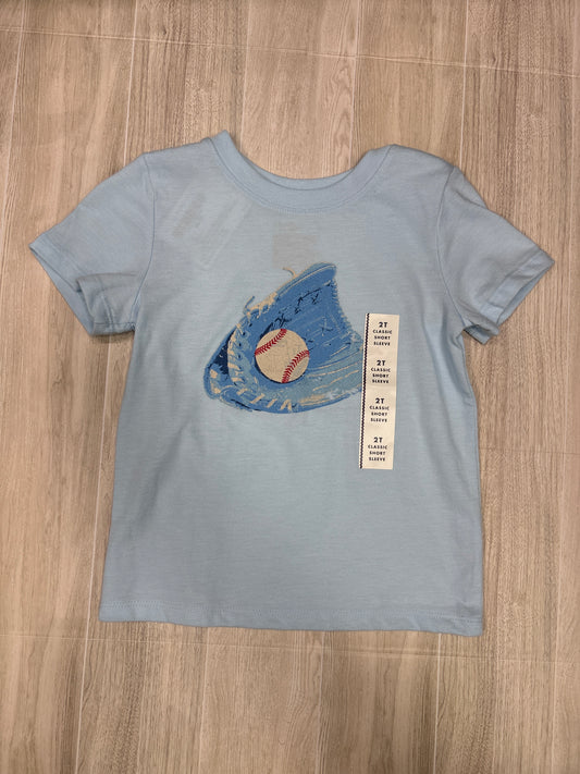 NWT 2T Blue Baseball Glove Shirt