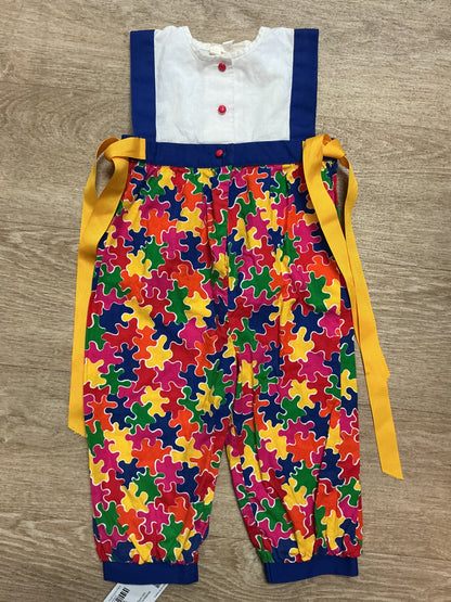 VINTAGE 3T Mutli Puzzle Piece Jumpsuit