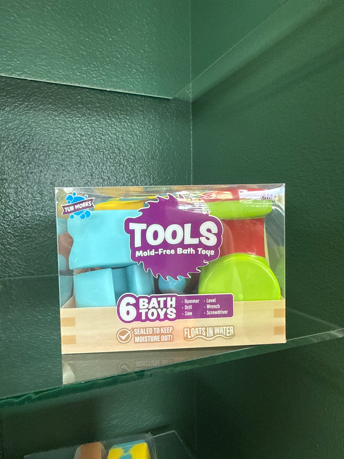NEW Tub Works - Mold Free Bath Toys - Tools 6 Pack