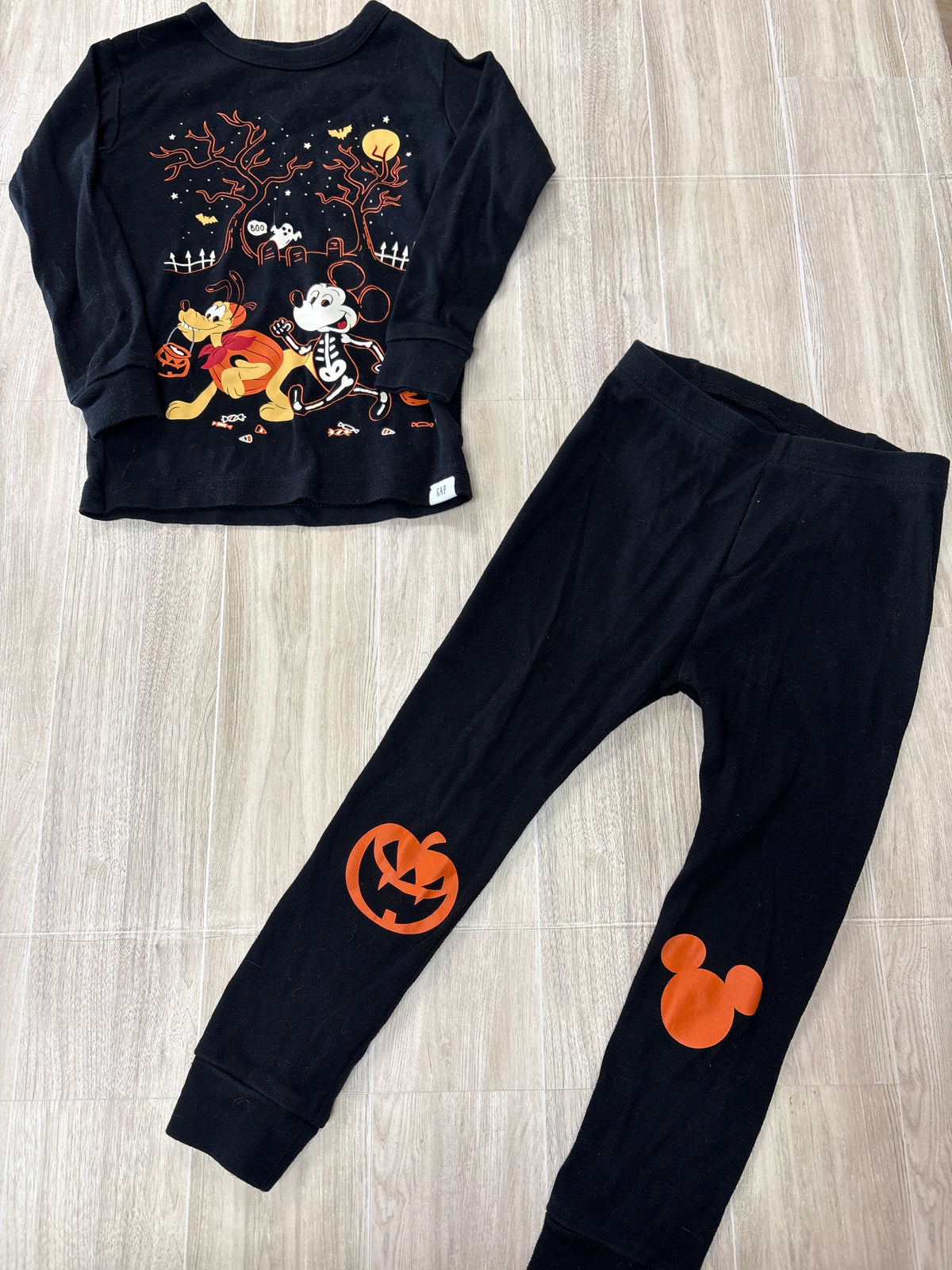 3T GAP Black Halloween Mickey 2 Piece Set