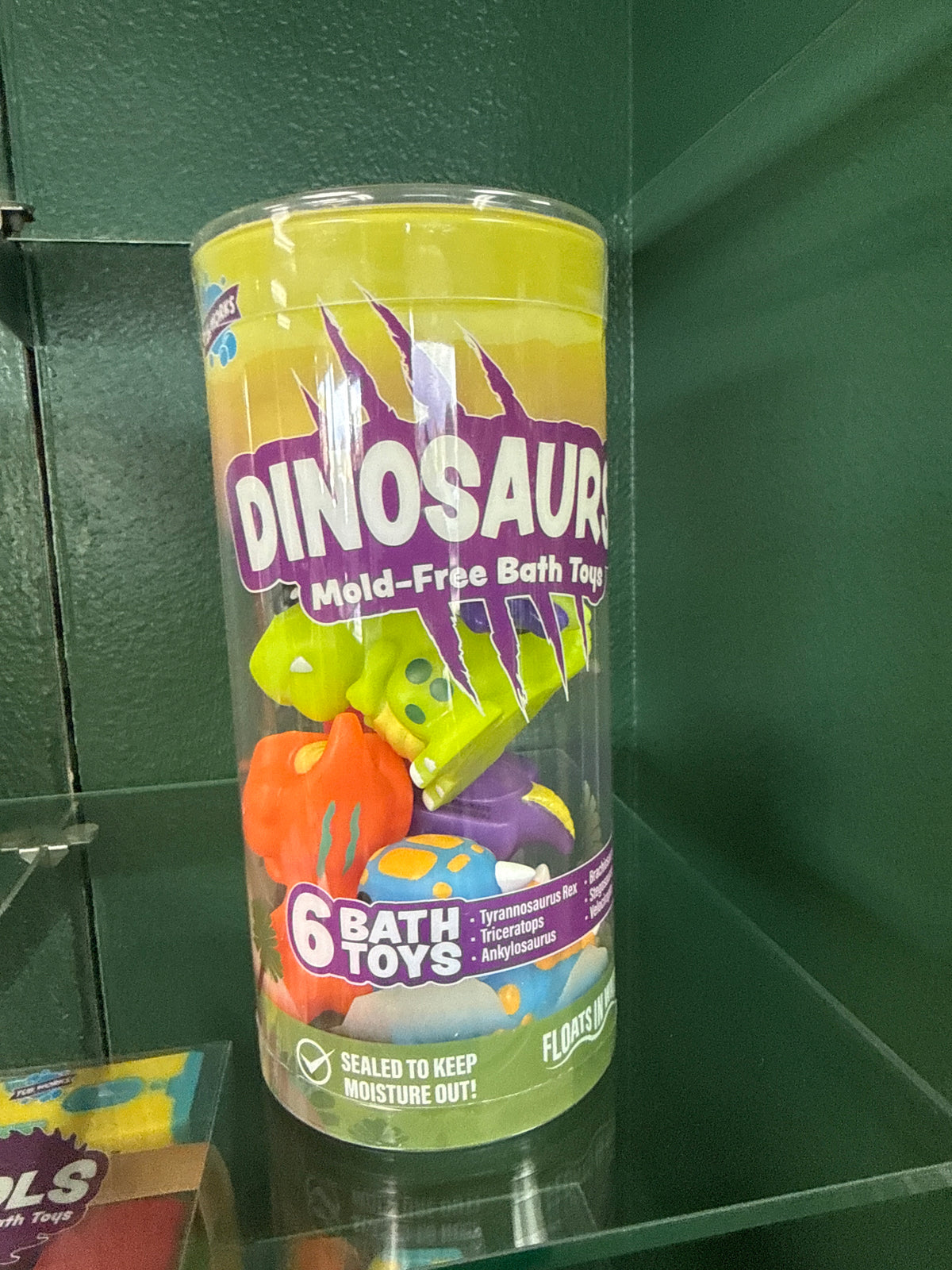 NEW Tub Works - Mold Free Bath Toys - Dinosaur 6 Pack