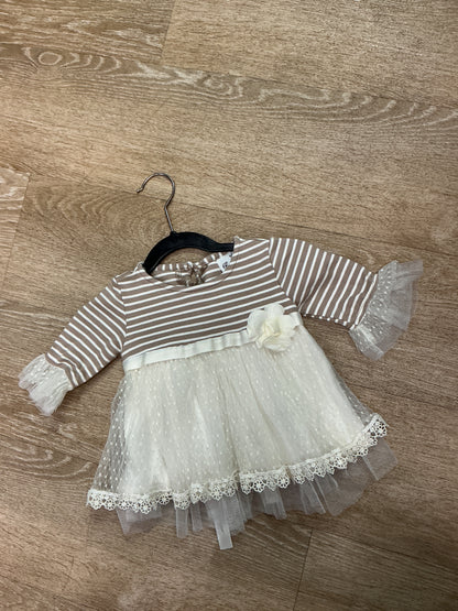18m Tan Striped/Laced Tunic