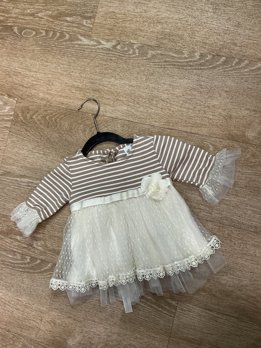 18m Tan Striped/Laced Tunic
