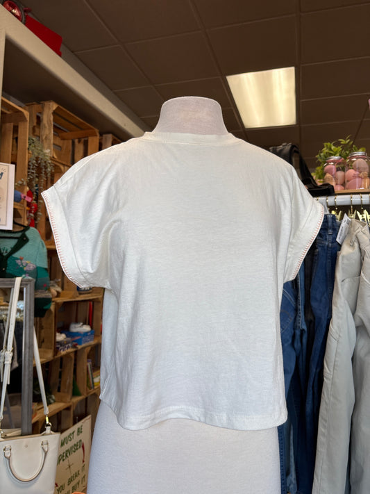 NWT Womens XS Cream Oversized Top
