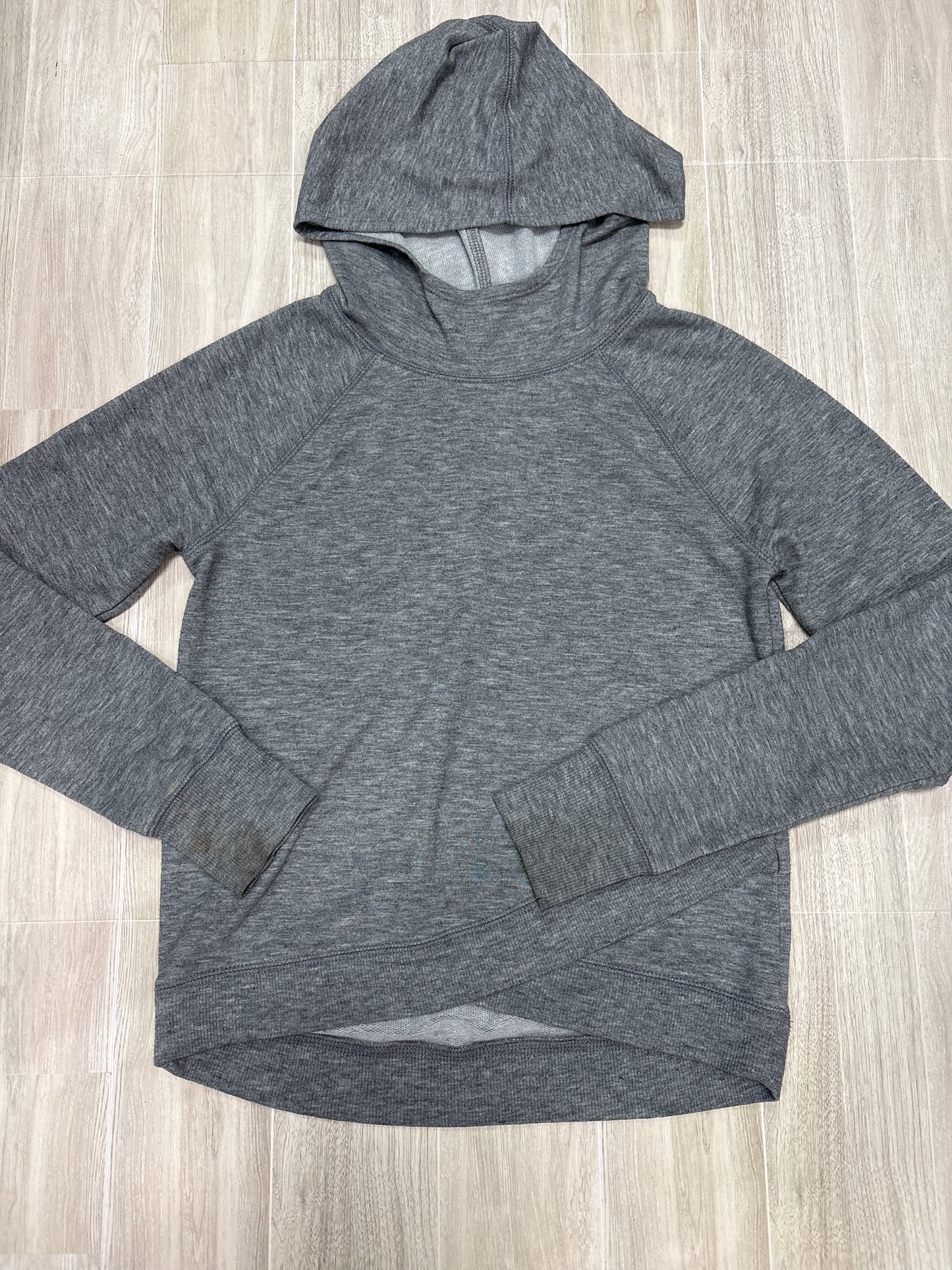 7/8 Grey Danskin Lightweight Hoodie - Blemish