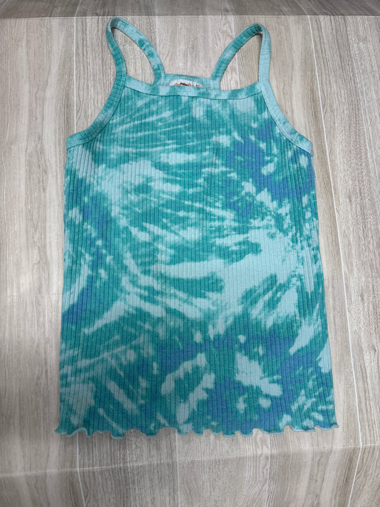 8 Blue Dyed Ribbed Tank