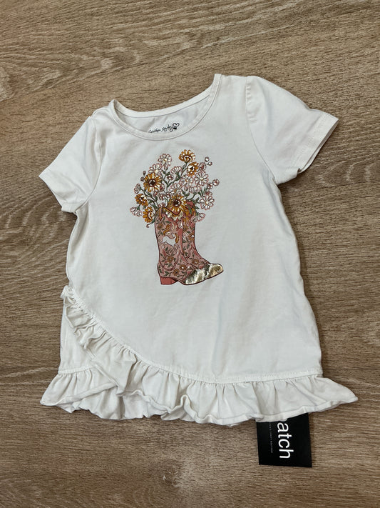 2T Gold Leaf Western Boot Graphic Tee