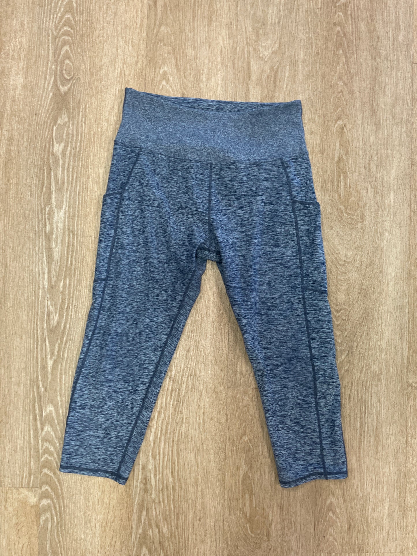 Womens XL Heathered Blue Capri Legging