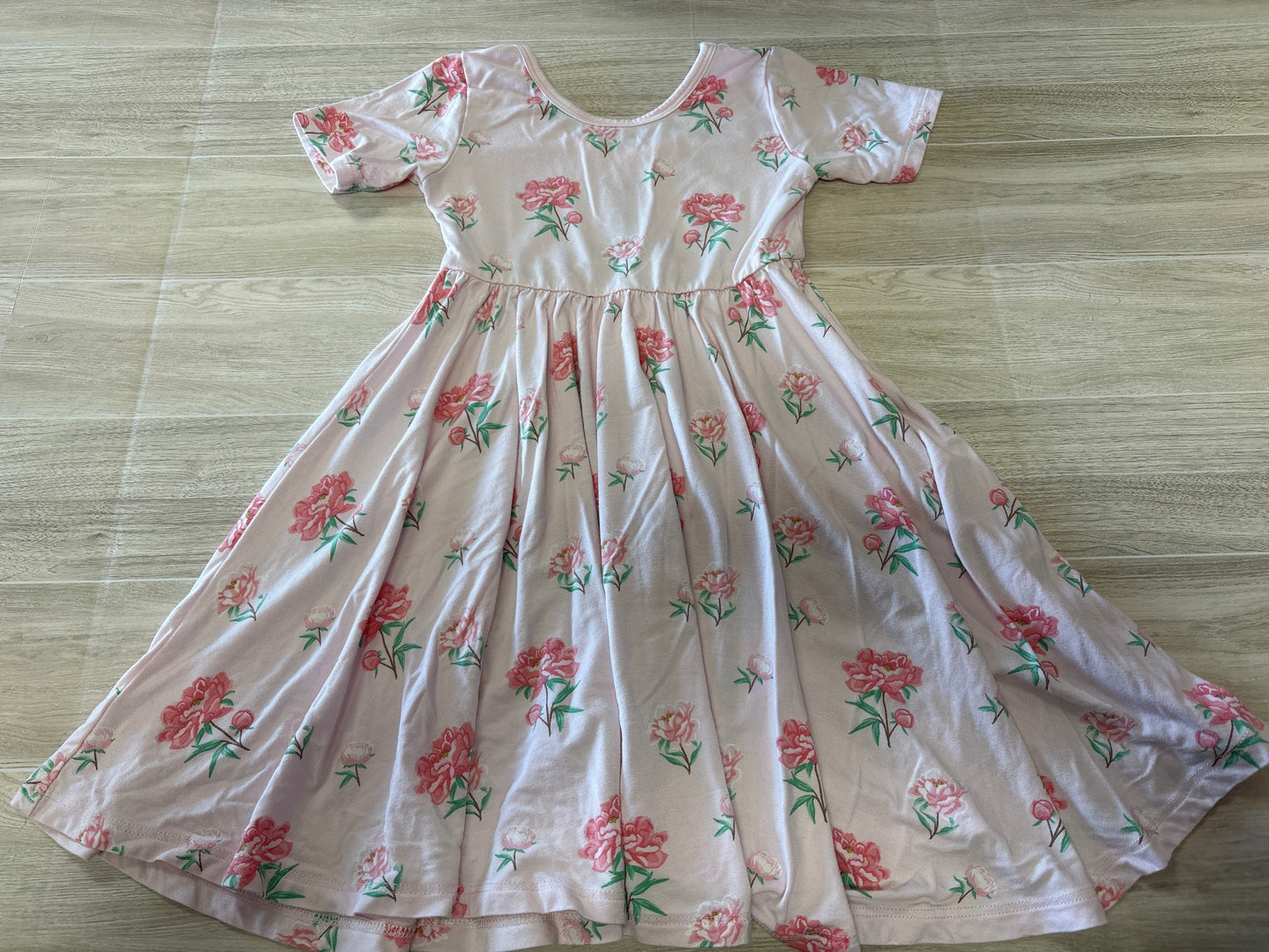 3T Kyte Light Pink Floral Twirl Dress
