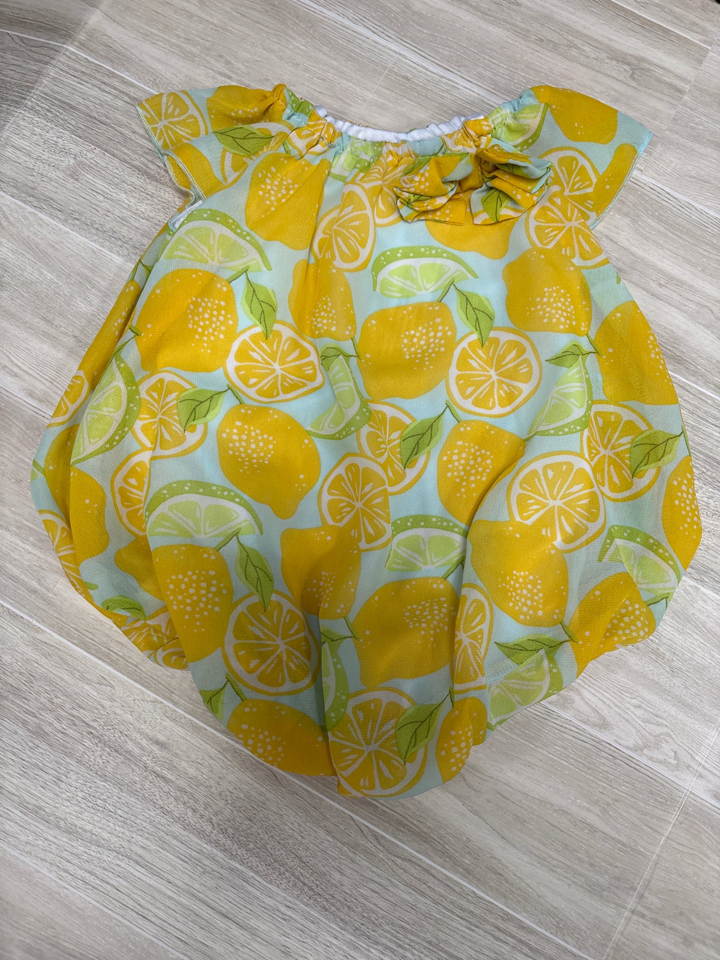 6m Lemon & Lime Bubble Onesie