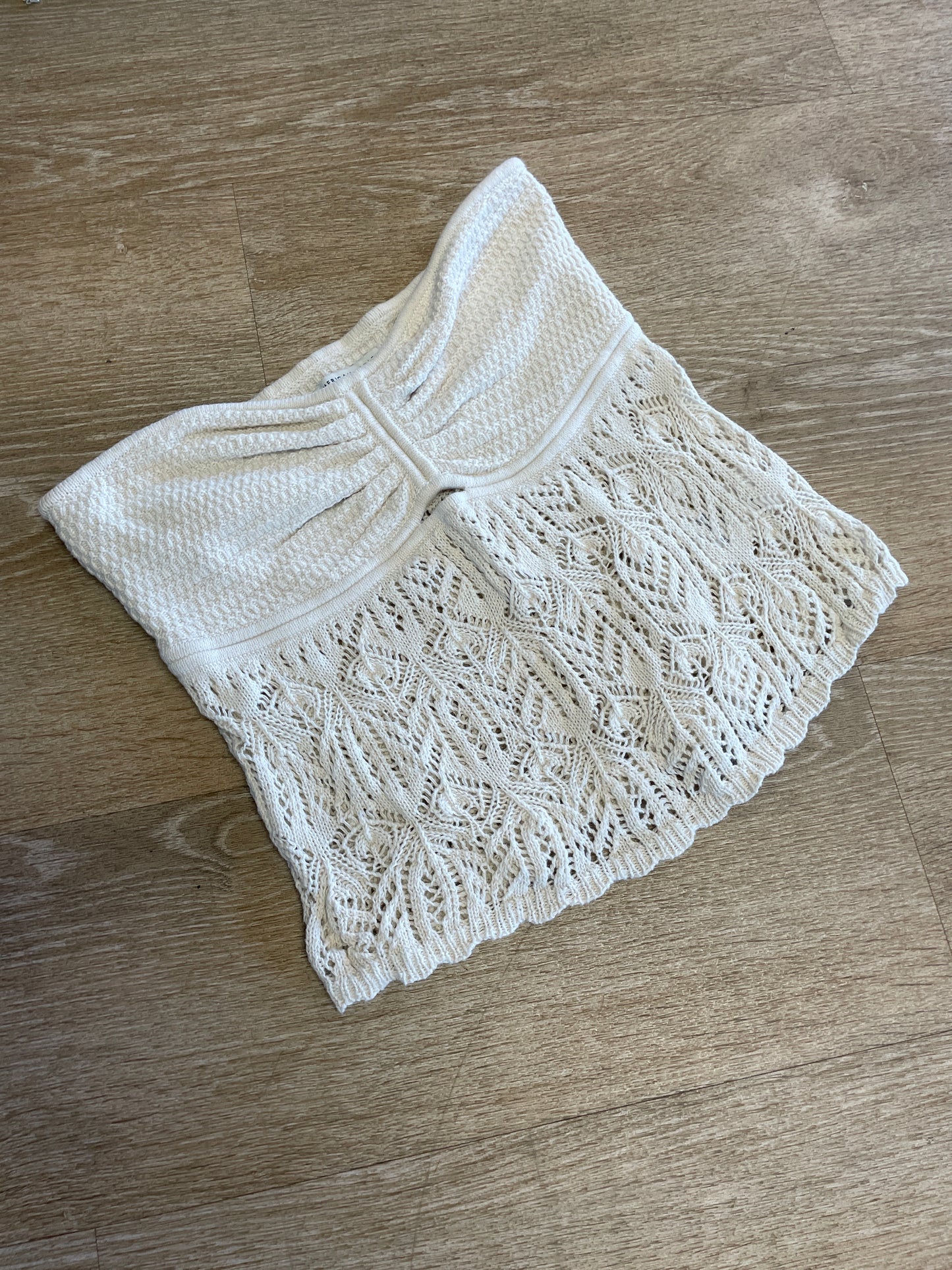 Womens Medium American Eagle Knit Halter Top - White
