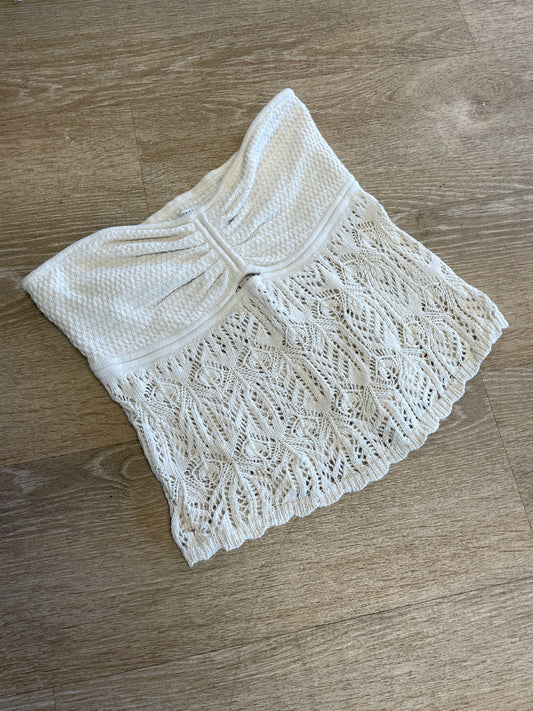 Womens Medium American Eagle Knit Halter Top - White