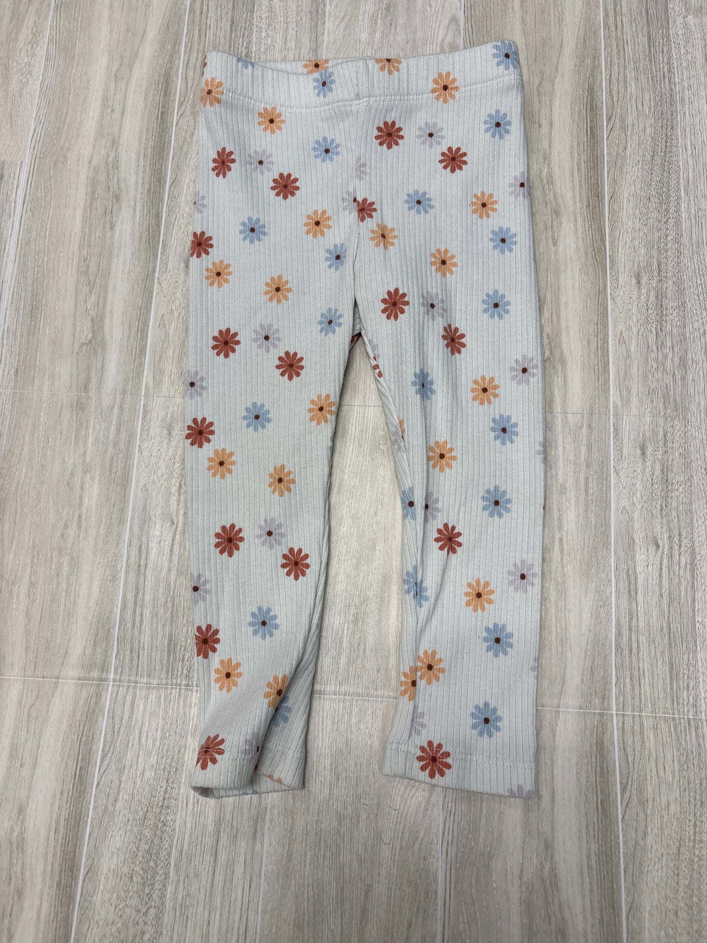 2T White Floral Legging