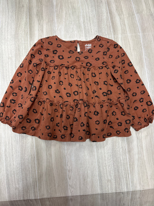 24m Rust Flower Burst Long Sleeve Shirt