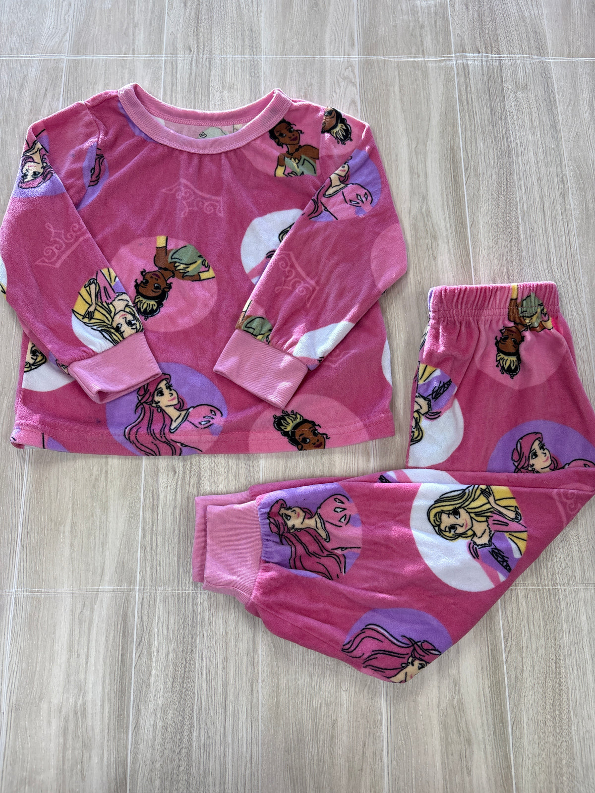 3T Pink Princess 2 Piece Pajama Set - Blemish