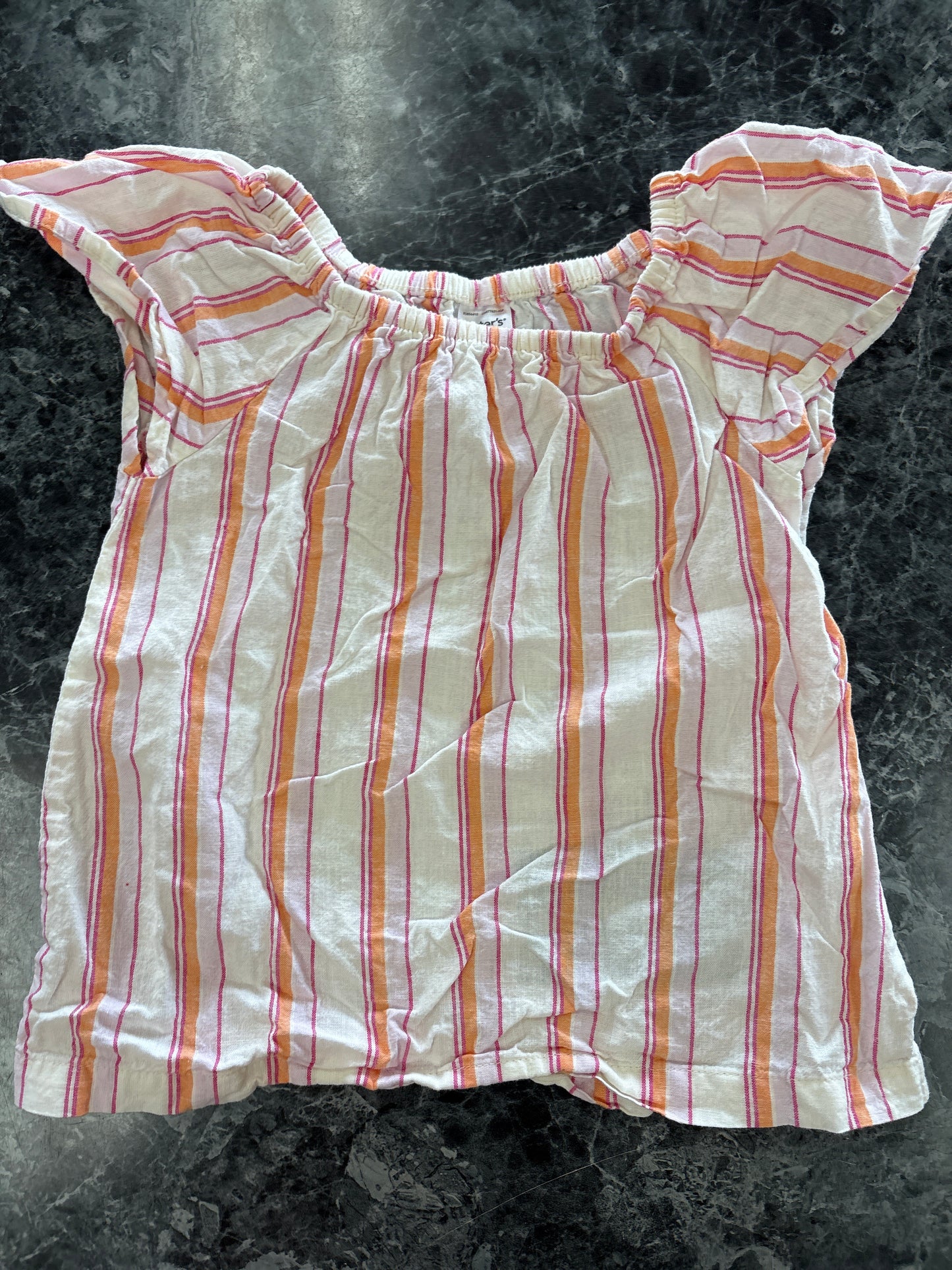 3T Pink/Orange Striped Blouse