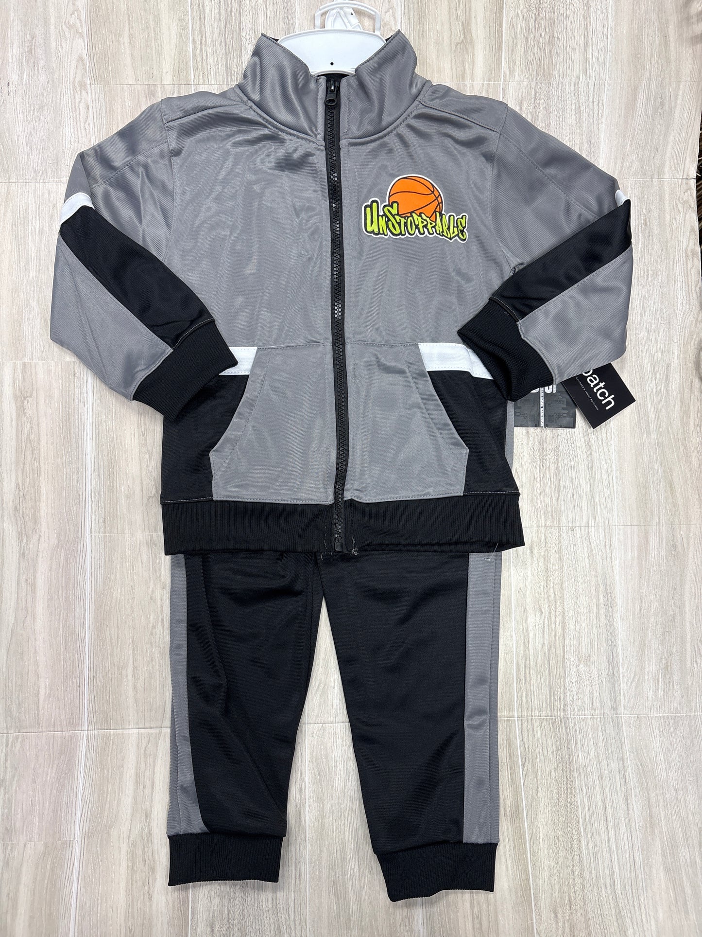 NWT 4T Unstoppable Grey/Black Track Suit