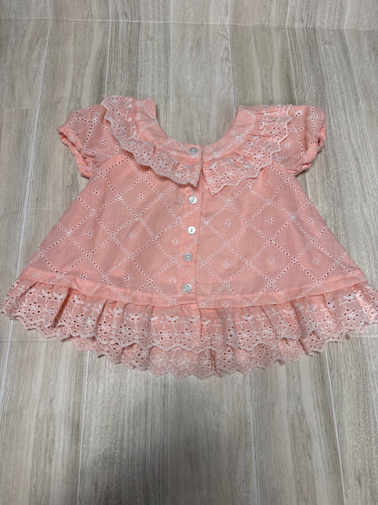 18m Pink Eyelet Top