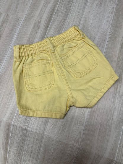 NWT 12-18m Yellow Denim Shorts - Blemish