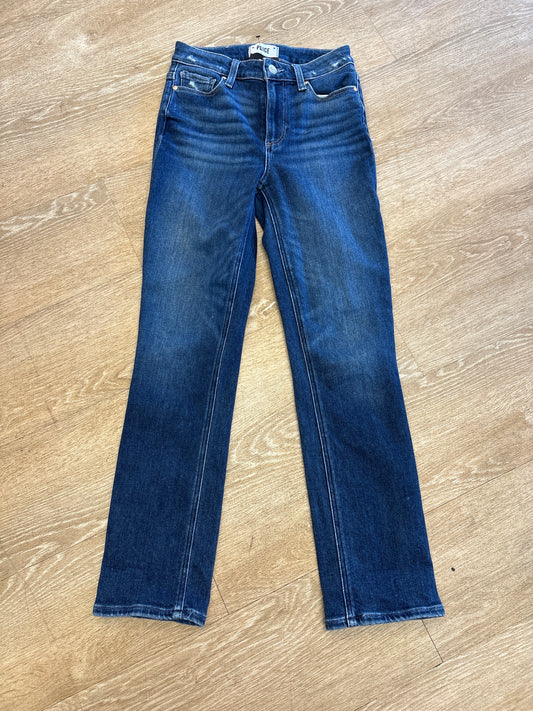 Womens 25 Paige Denim Medium Wash Straight Leg Pants