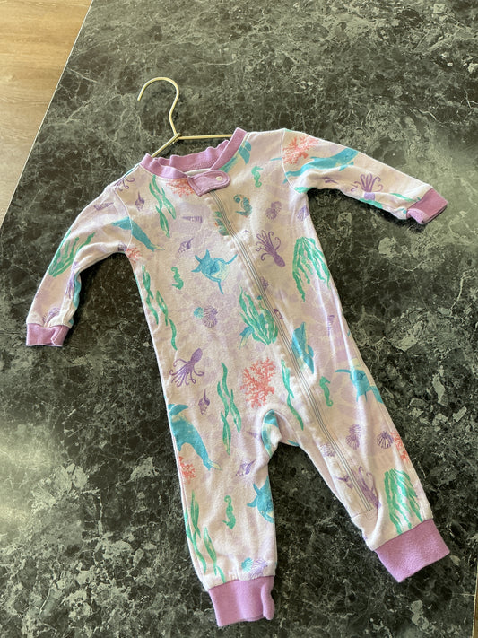 3-6m Burts Bees Ocean Pajama