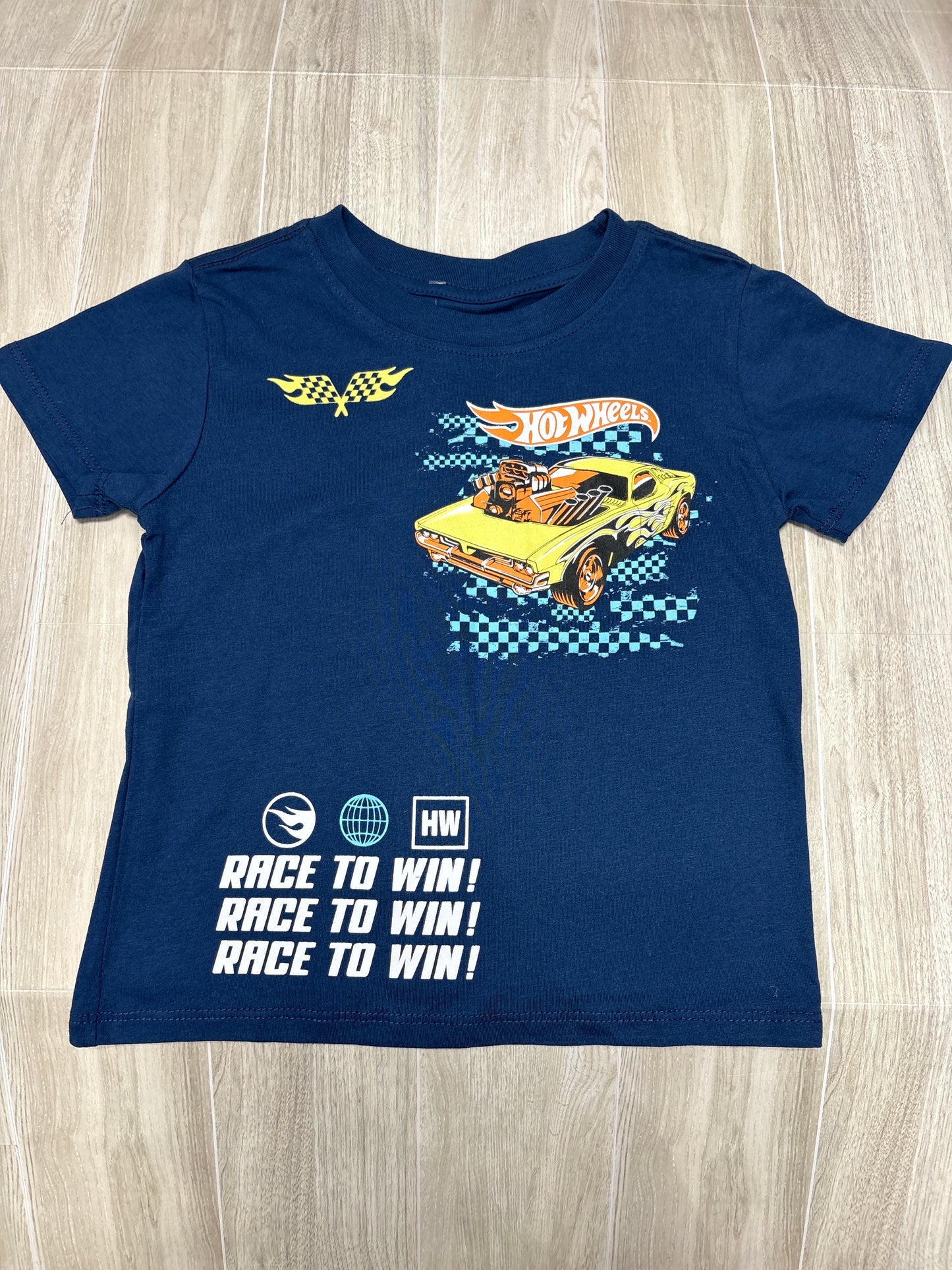 3T Hot Wheels Blue Graphic Tee