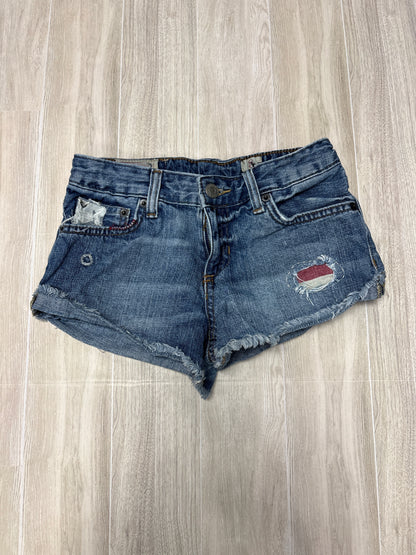 8 Denim American Flag Detailed Shorts