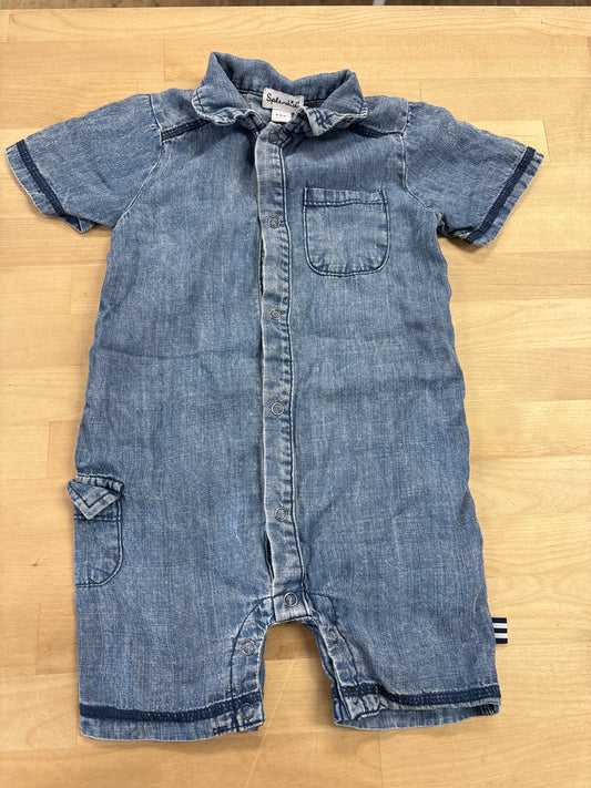6-9m Splendid Denim Shortie Romper
