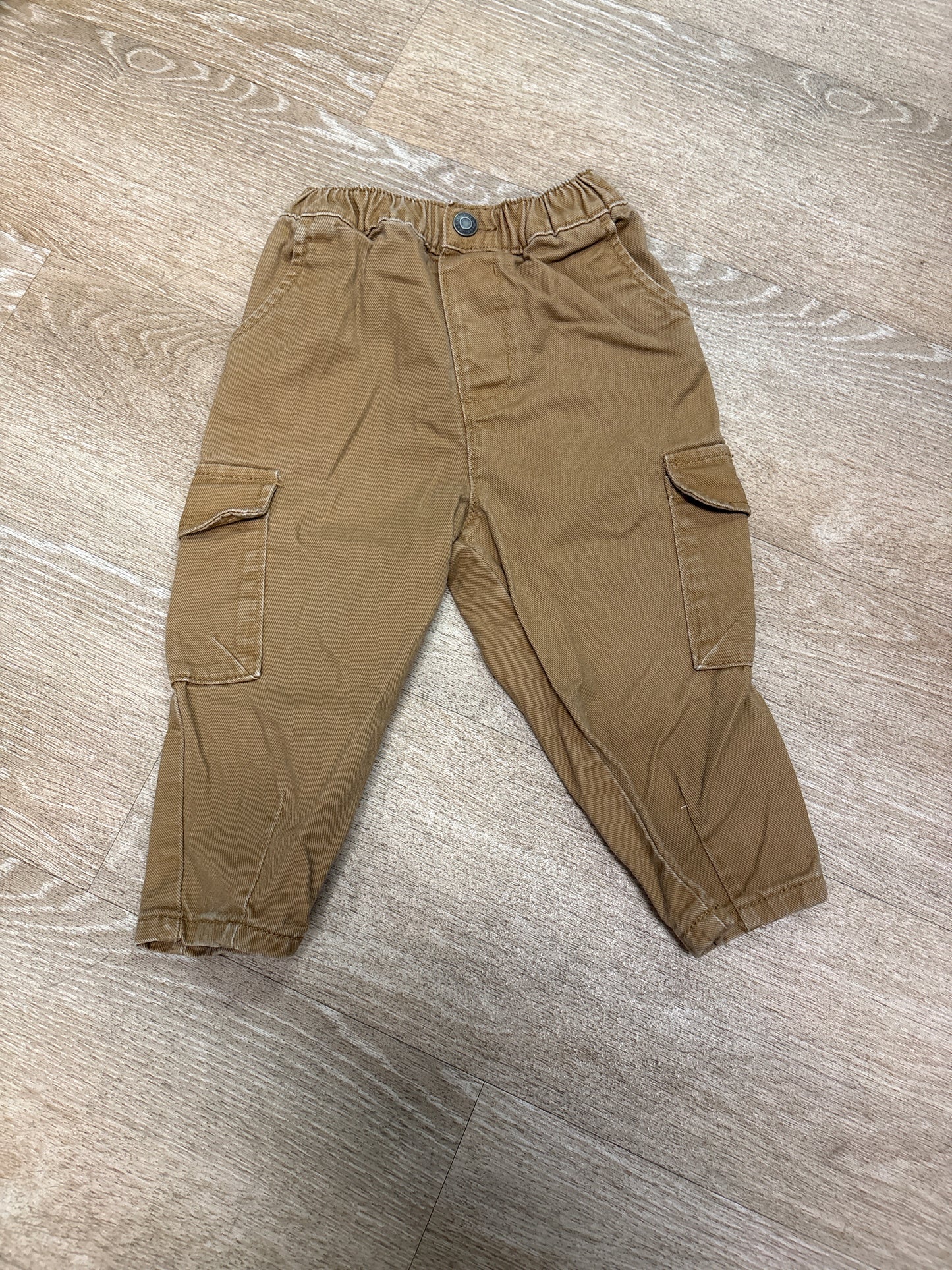 3T Little Co Cargo Tapered Pull On Pant - Camel