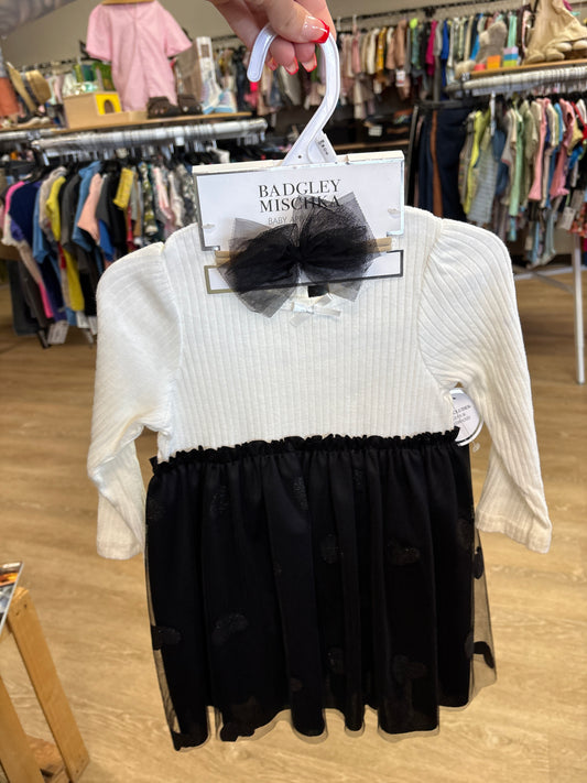 NWT 12-18m Ribbed Twirl Dress with Bow