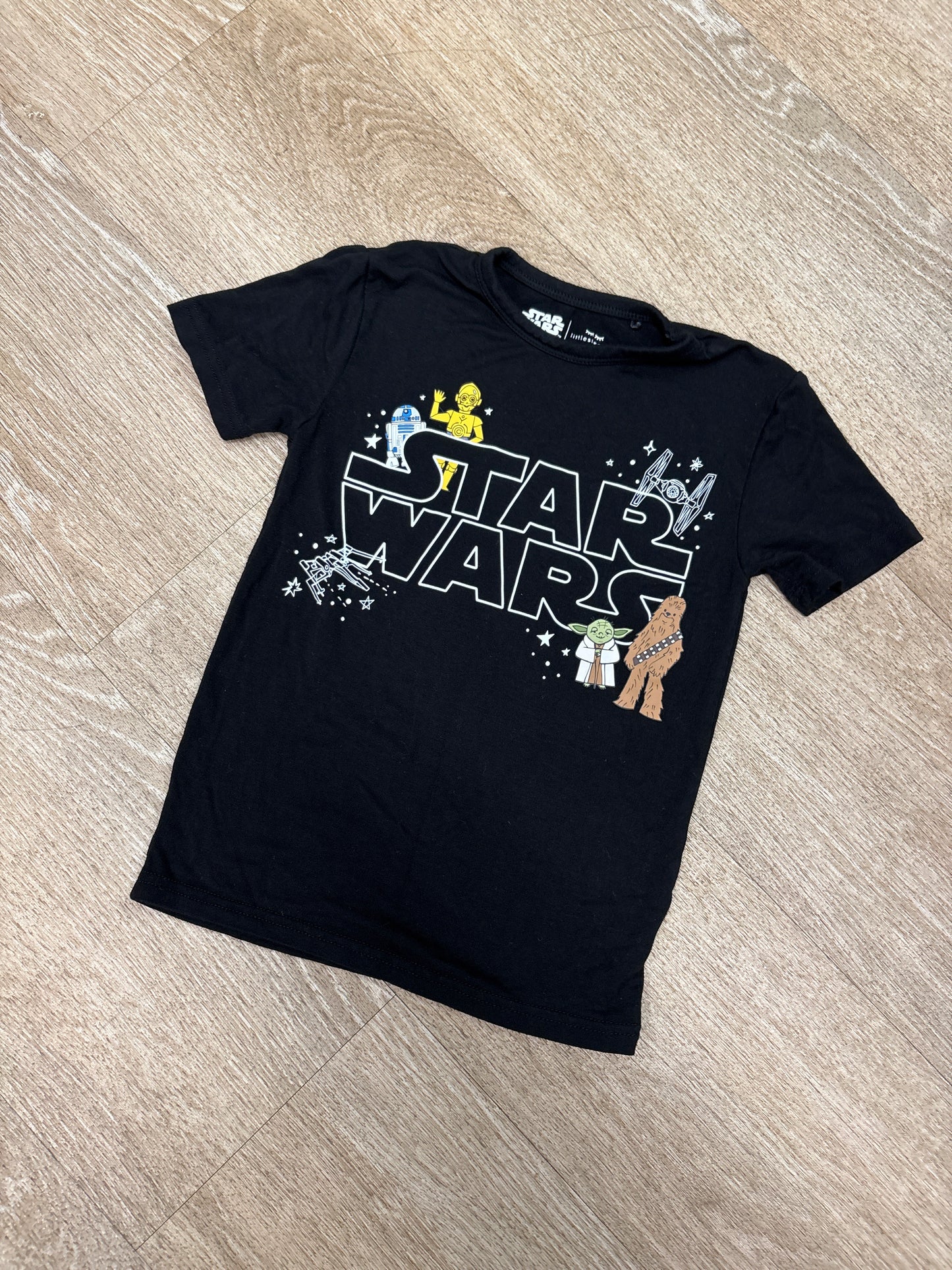 2T Little Sleepies Black Star Wars Character Tee