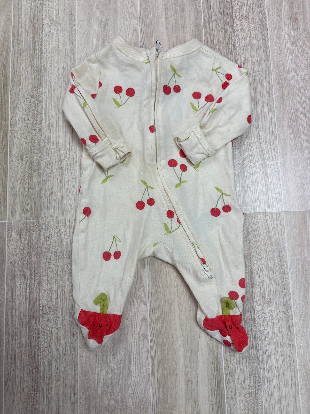 Newborn Cream Cherry Pajama