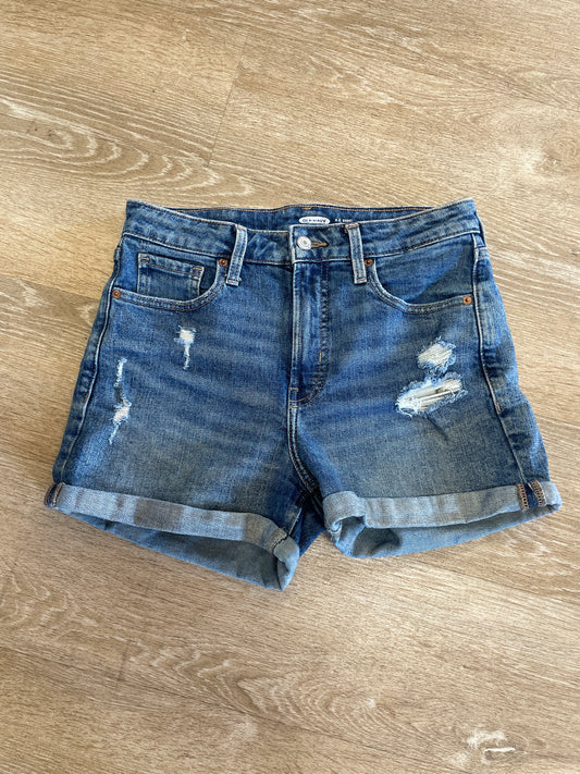 Womens 6 Denim Cuffed Shorts