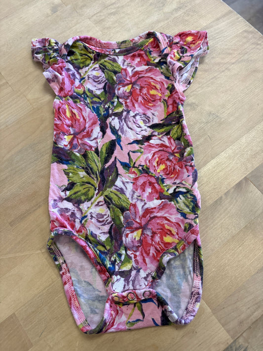 0-3m Posh Peanut Pink Floral Onesie