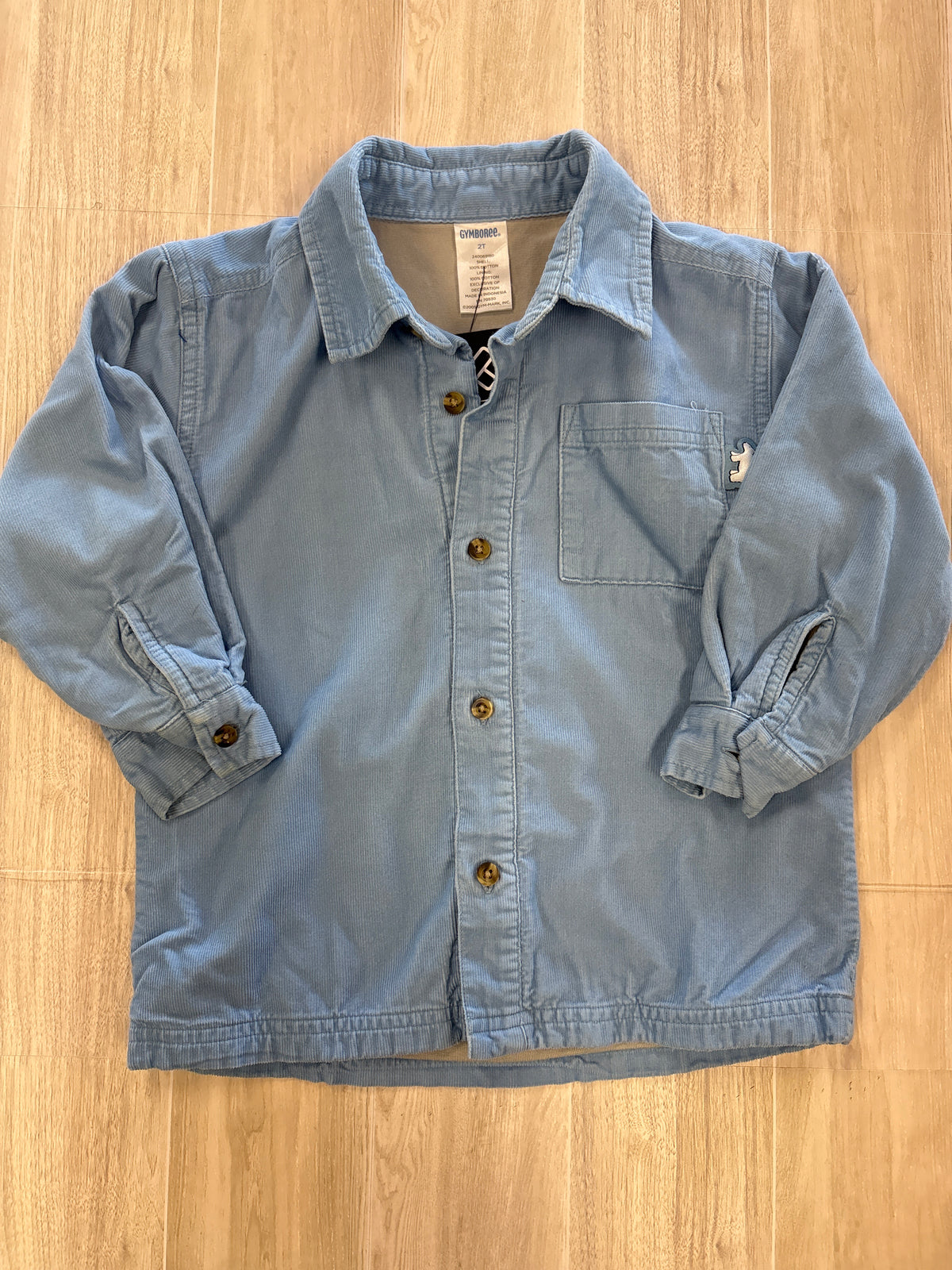 2T Gymboree Blue Corduroy Lined Shacket