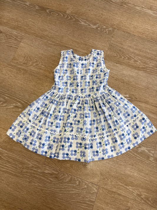 2T Vintage Handmade Blue Flower Tank Dress
